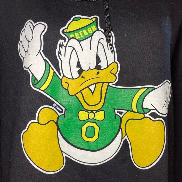 Vintage Oregon Ducks Hoodie Sweatshirt NCAA Black Size 3XL - Picture 4 of 4